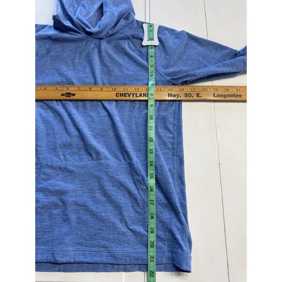 Hanna Andersson Lightweight Blue Hoodie Hooded Sweatshirt Thumb Holes Size 10 - Picture 4 of 6